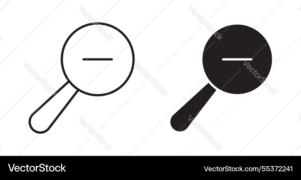 Zoom out icon set in thin line for web Vector Image