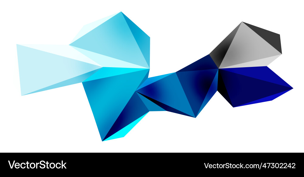 3d low poly triangle design elements 3d low poly triangle design elements Vector Image