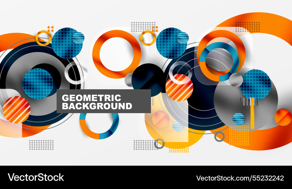 Abstract geometric background with overlapping Vector Image