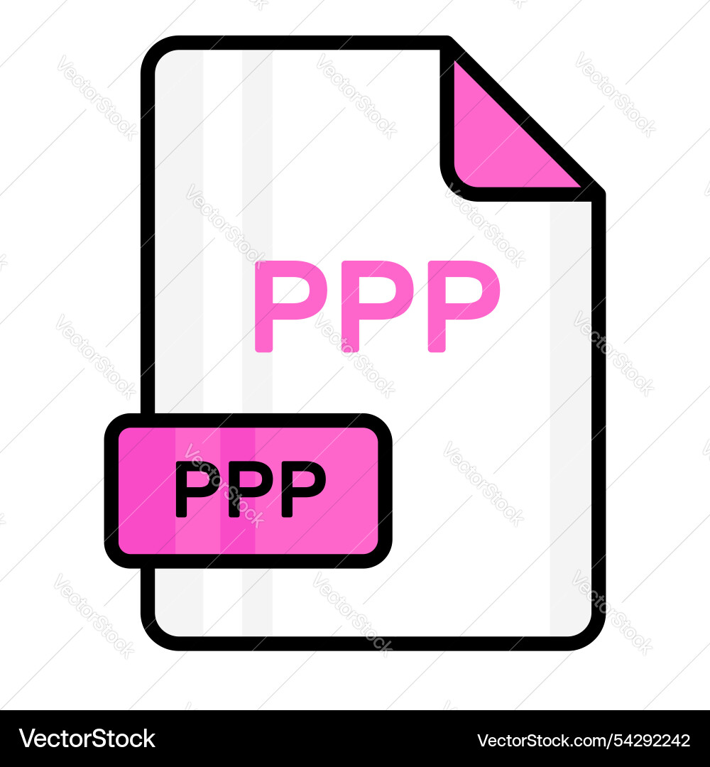 An amazing icon of ppp file editable design vector image