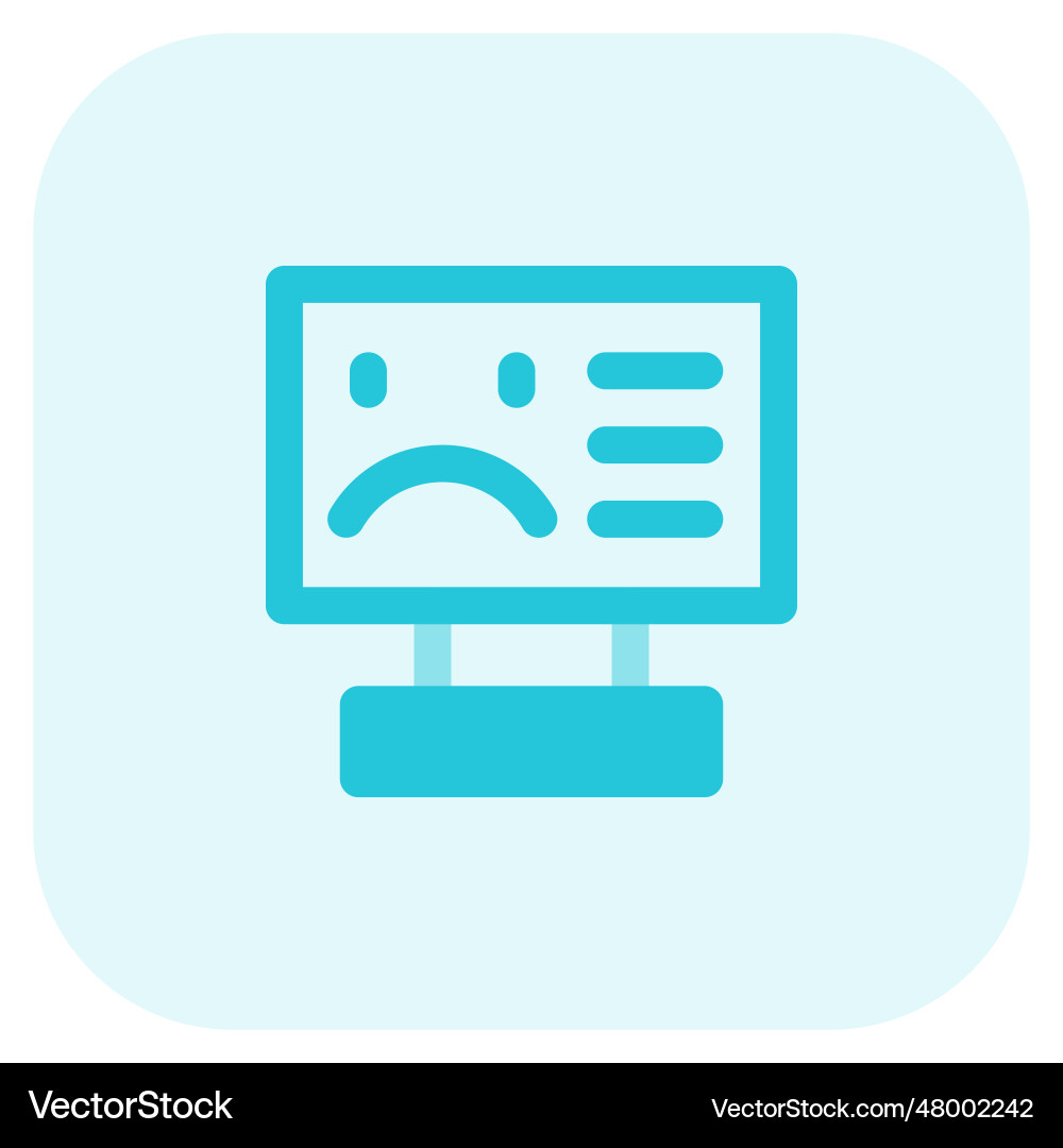 Blue screen software error in system vector image