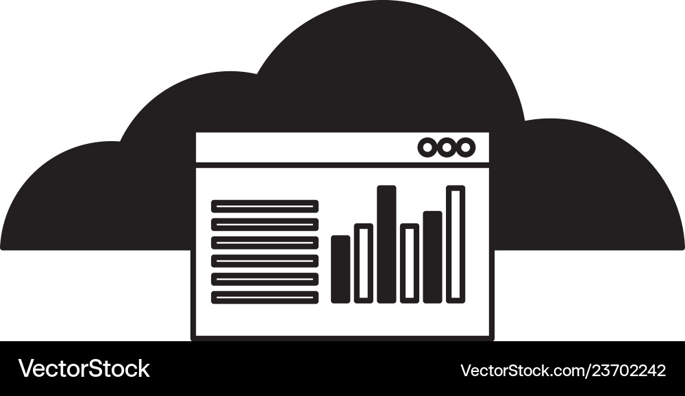 Cloud computing website report vector image