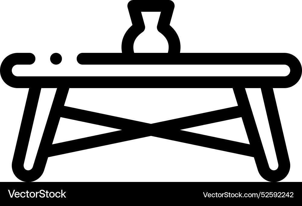 Coffee table icon thin linear style design Vector Image