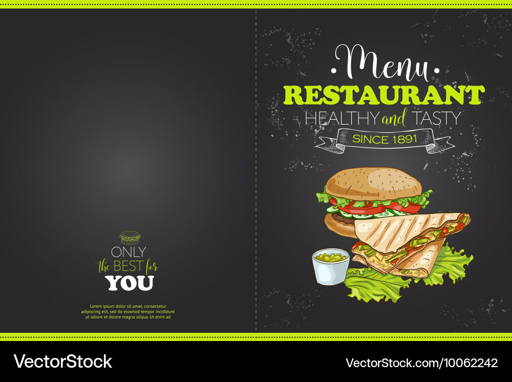 Cover color horizontal menu design vector image
