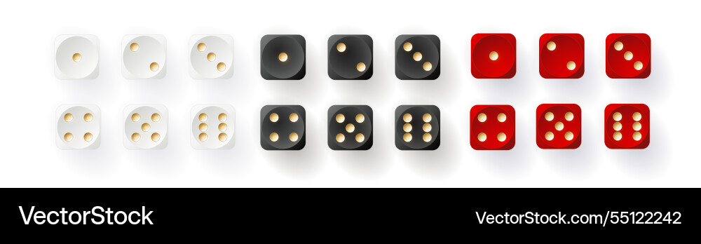 Dice game with cubes vector image