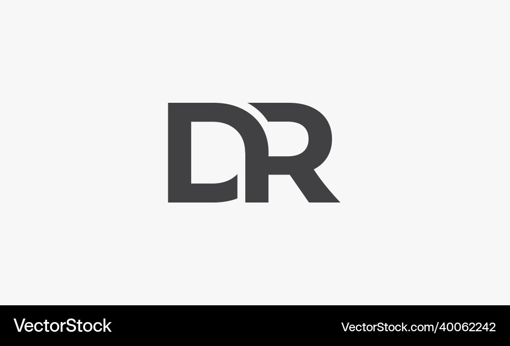 Dr initial letter logo concept isolated on white Dr initial letter logo concept isolated on white vector image