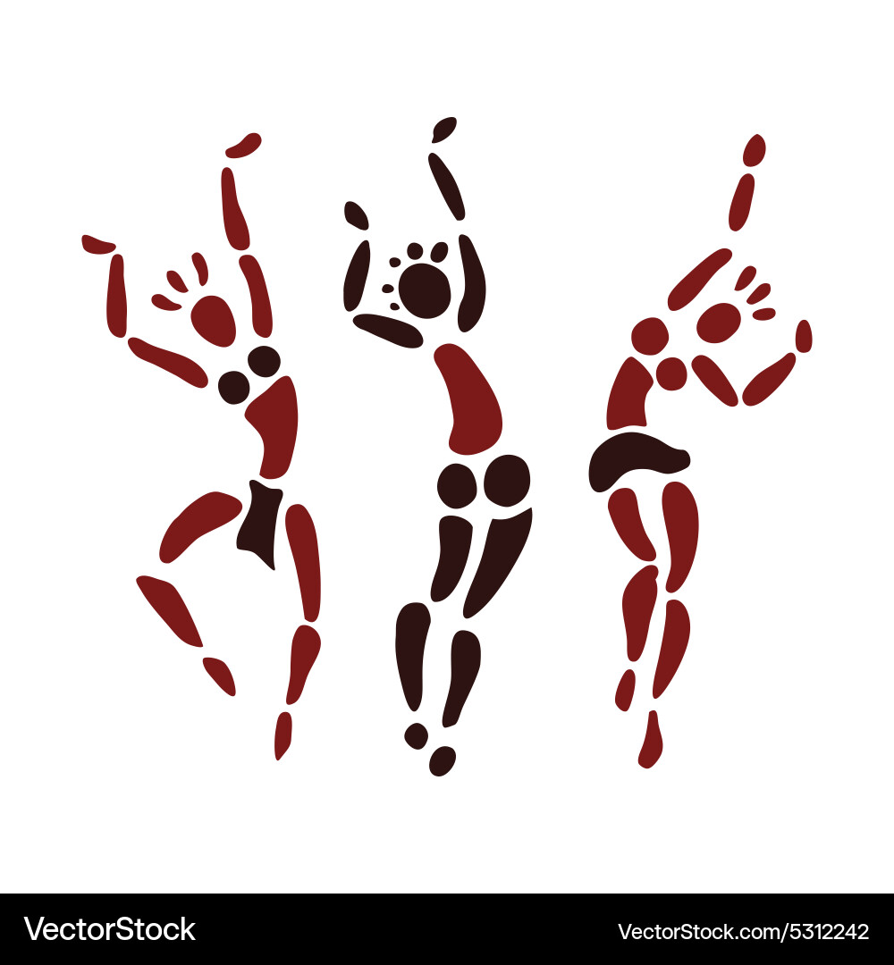 Figures of african dancers Vector Image