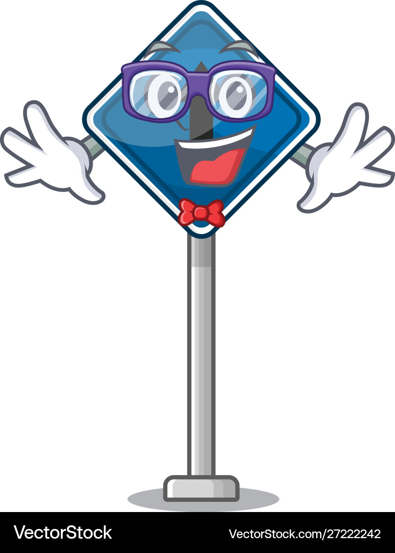 Geek straight ahead with character shape Geek straight ahead with character shape Vector Image