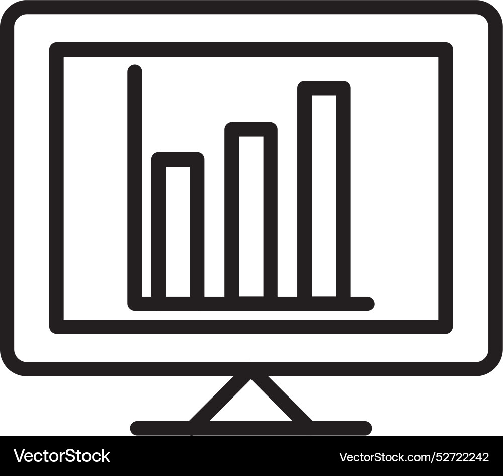 Graph line icon design vector image