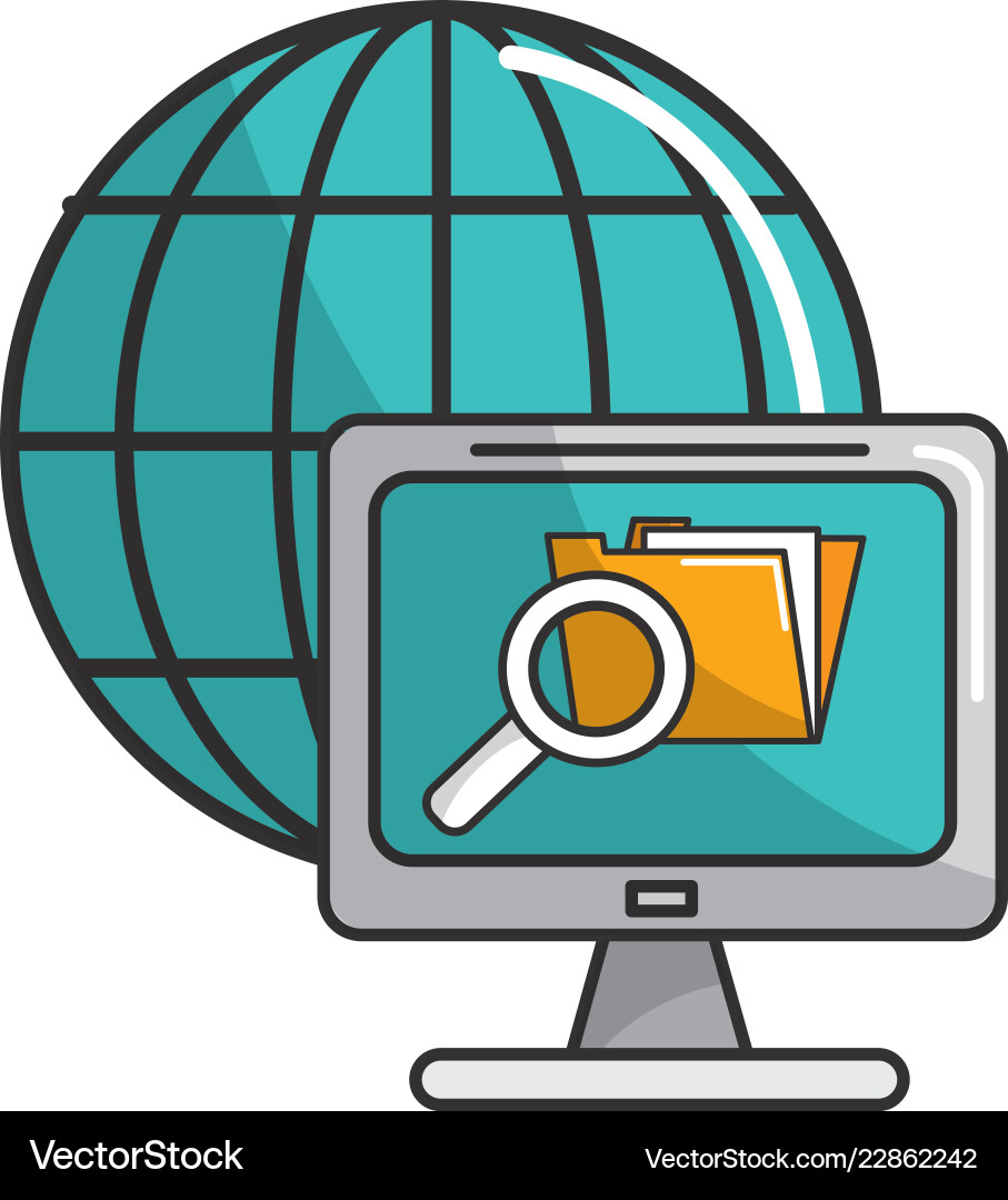 Isolated web hosting design vector image