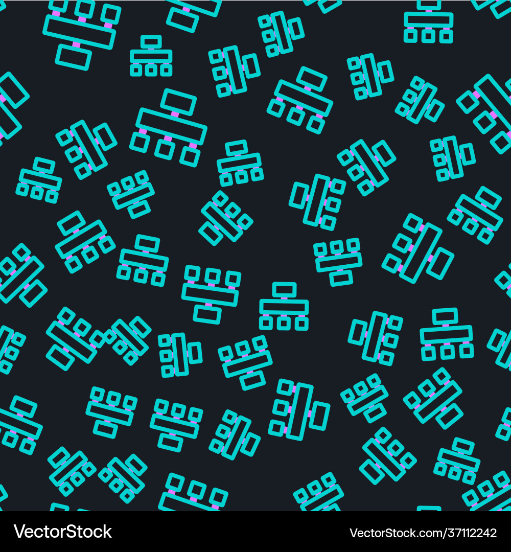Line site map icon isolated seamless pattern vector image