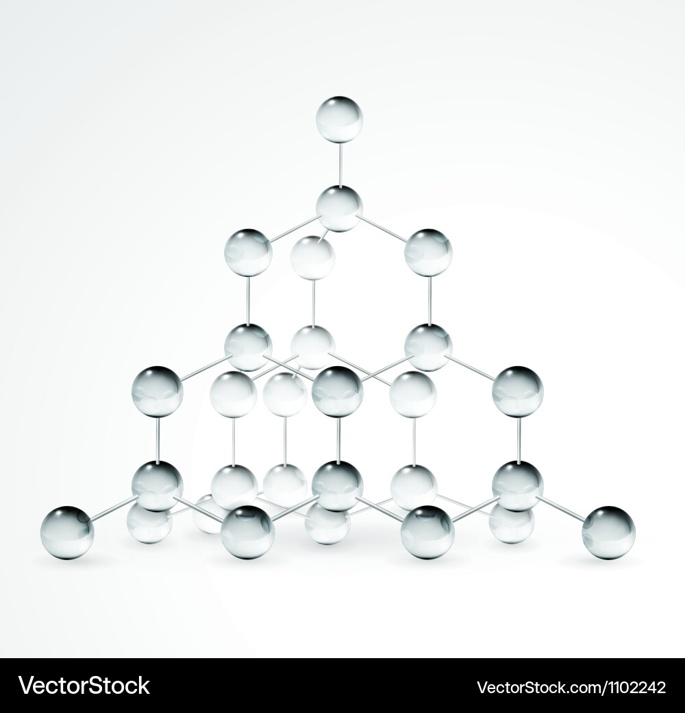 Molecular Structure - Crystal Formation Vector Image