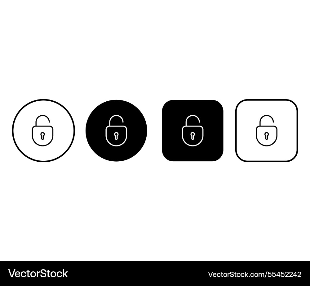 Set of lock icons web buttons with padlock Set of lock icons web buttons with padlock vector image