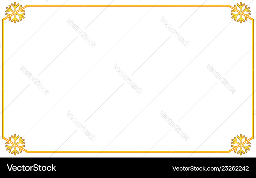Simple golden frame with four corner element Simple golden frame with four corner element Vector Image
