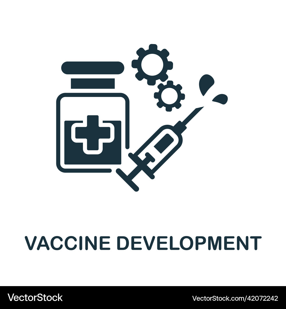Vaccine development icon simple element from Vector Image
