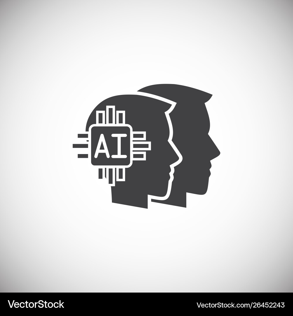 Artificial intelligence ai related icon Artificial intelligence ai related icon vector image