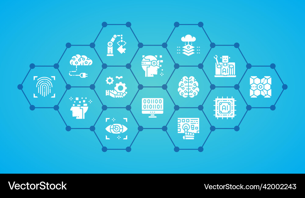 Artificial intelligence template Vector Image