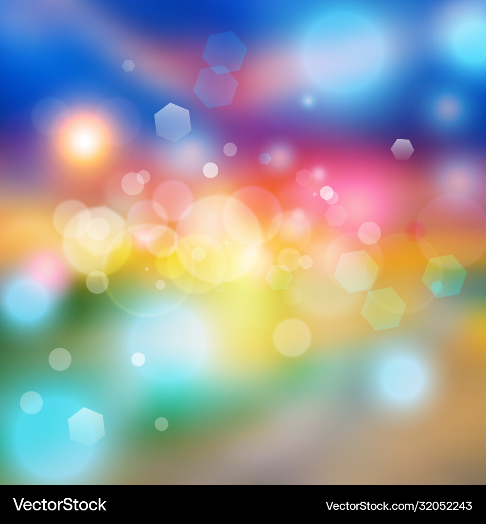Bokeh lights effect on colorful gradient Bokeh lights effect on colorful gradient vector image