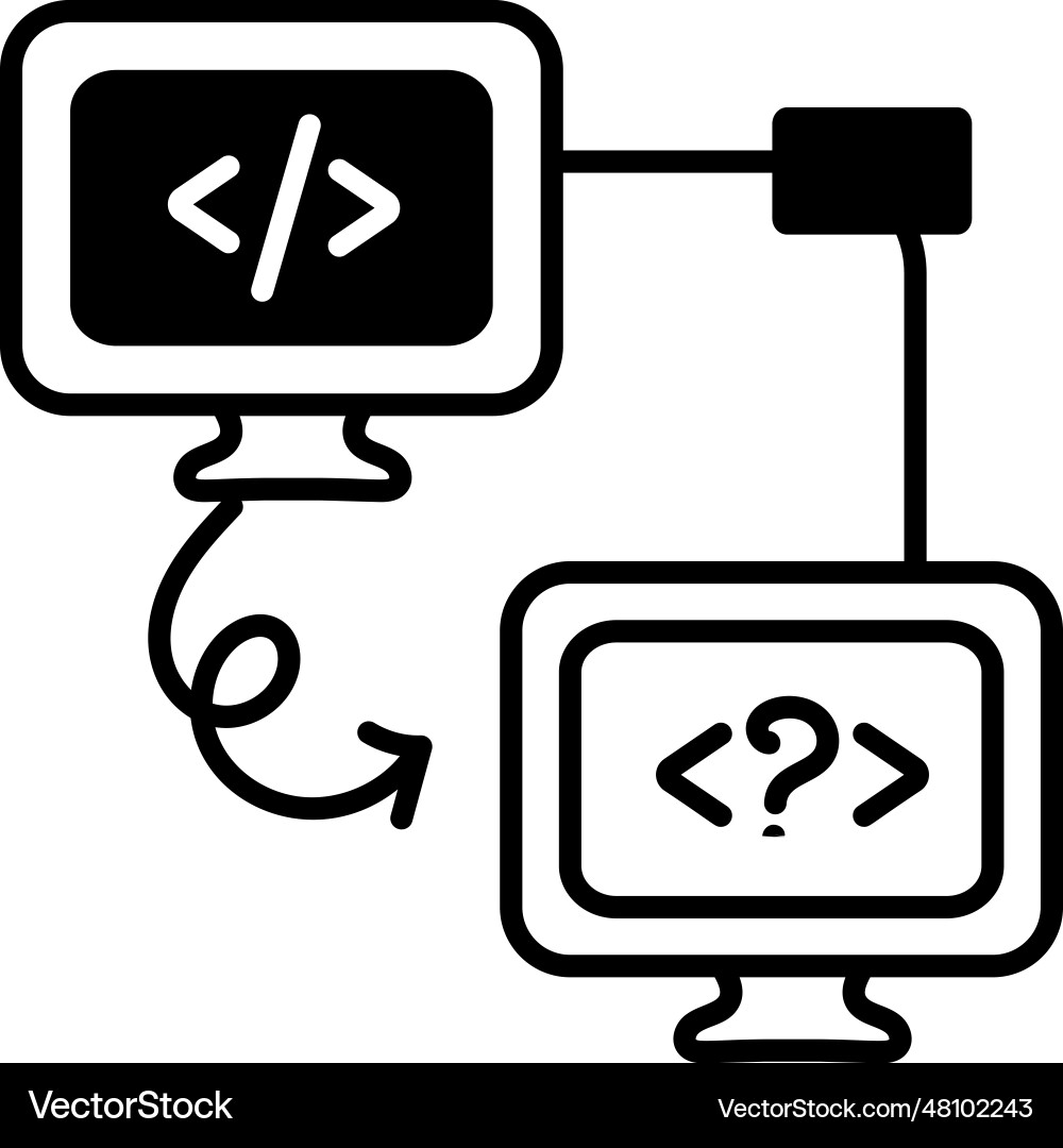 Coding network Vector Image