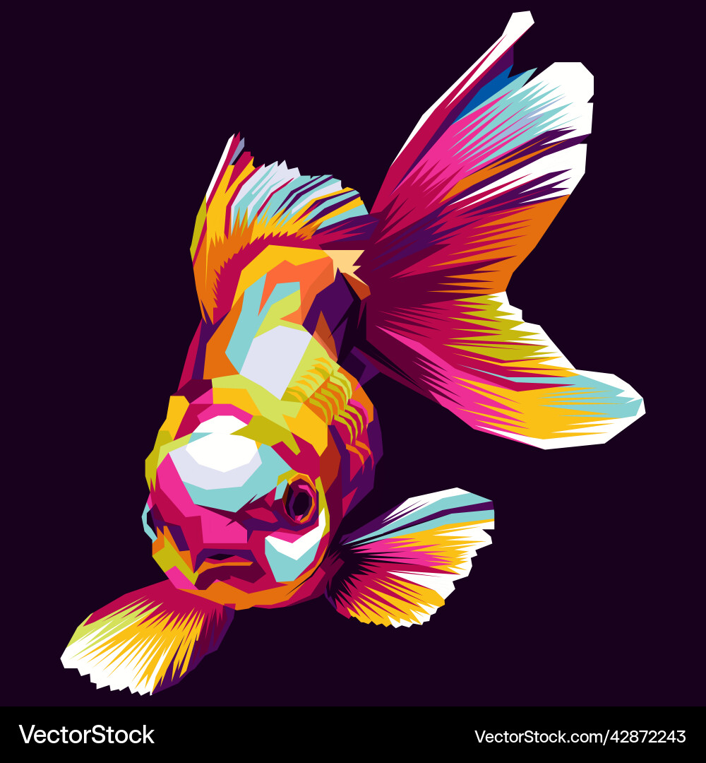 Colorful goldfish Colorful goldfish vector image