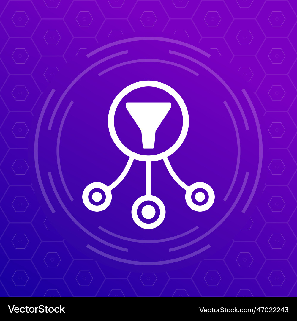 Data filtering icon for web and apps Vector Image