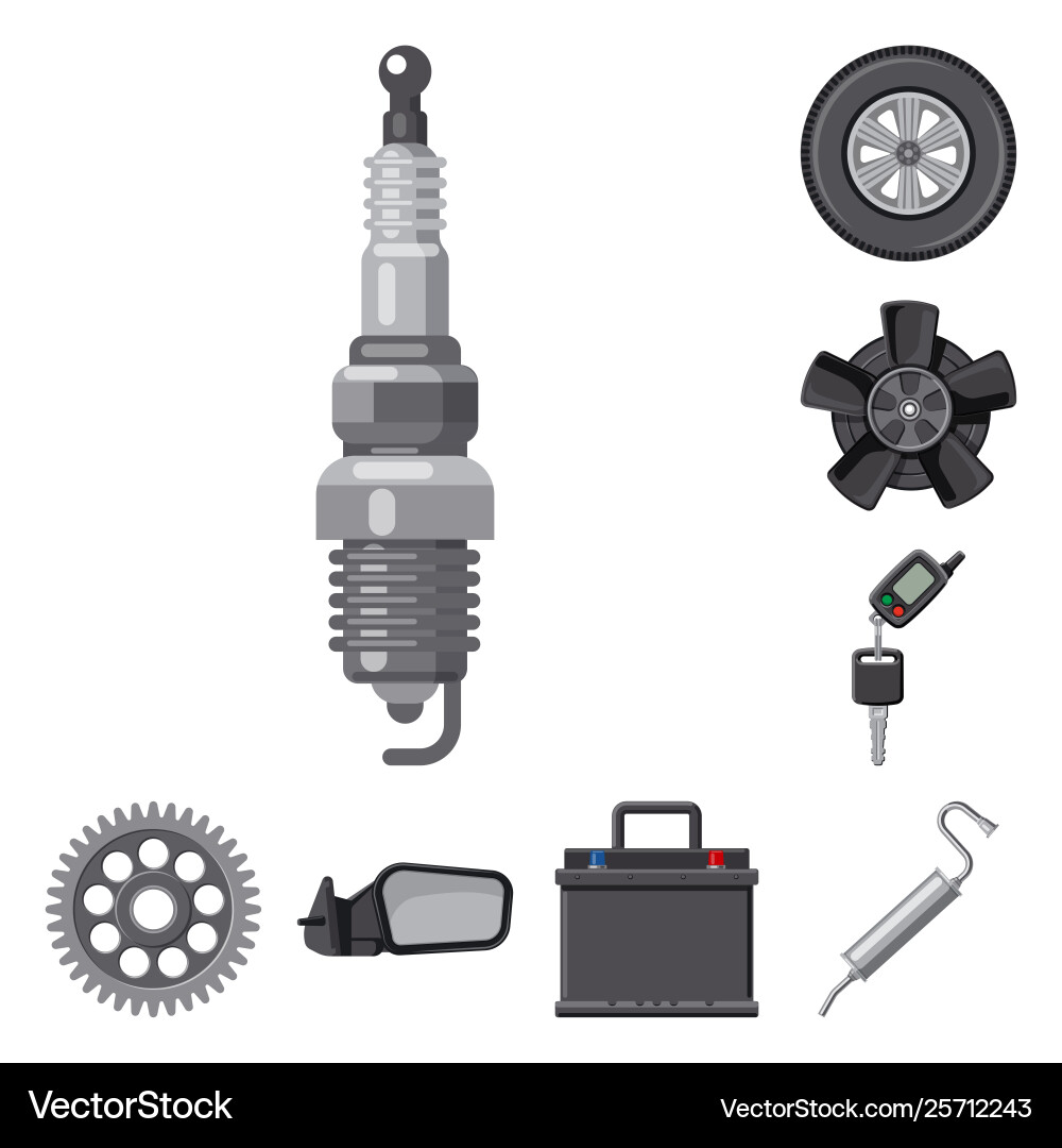 Design auto and part icon collection Design auto and part icon collection Vector Image