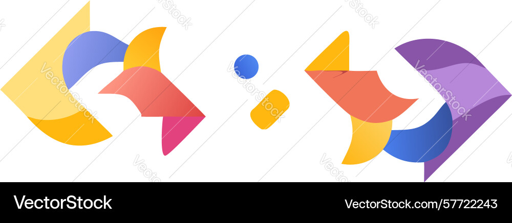 Dynamic abstract geometric shapes Vector Image