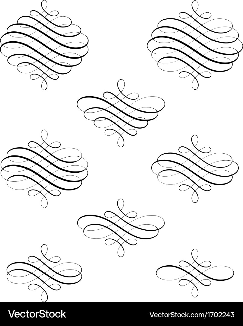 Elegant Swirl Patterns vector image