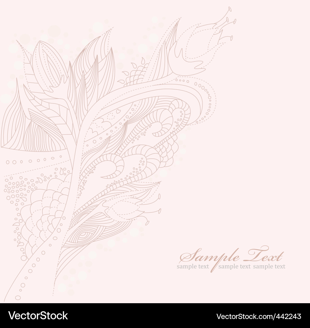 Floral doodle background Royalty Free Vector Image