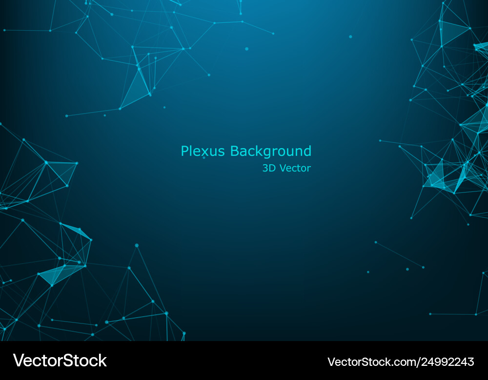 Geometric abstract connected line with dots big Vector Image