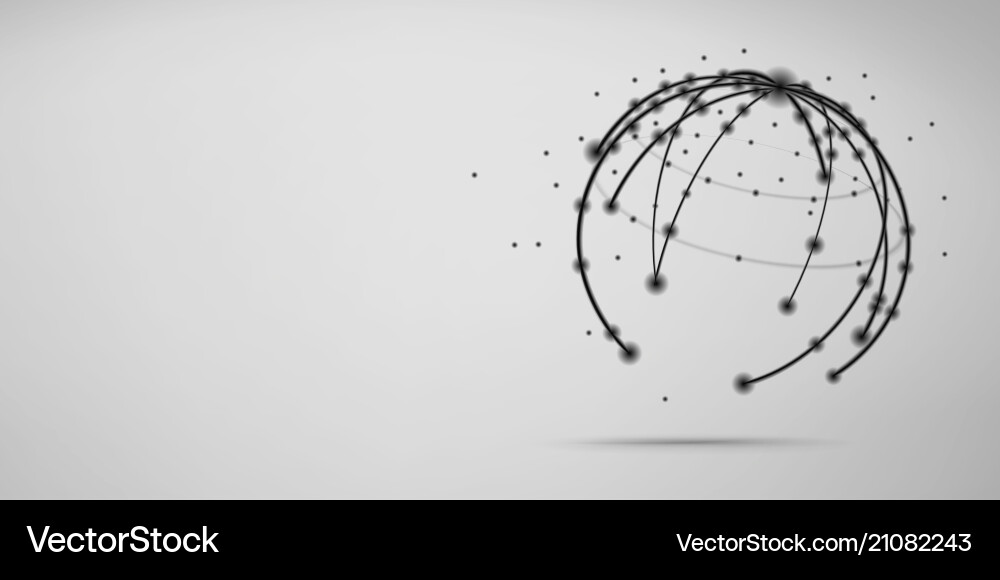 Global network connection visualization vector image