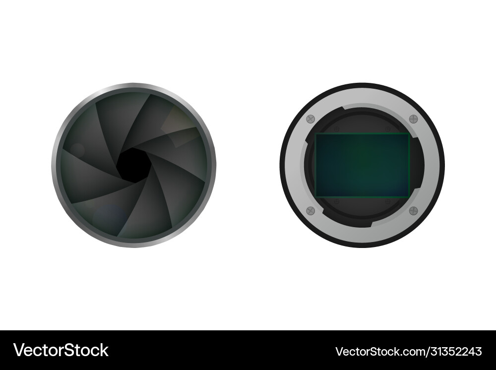 Image sensor and shutter Image sensor and shutter vector image
