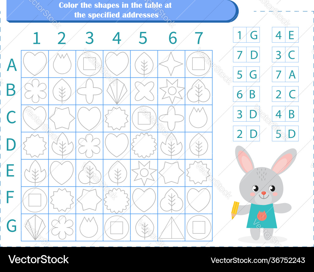 Logic game for children find figures Vector Image