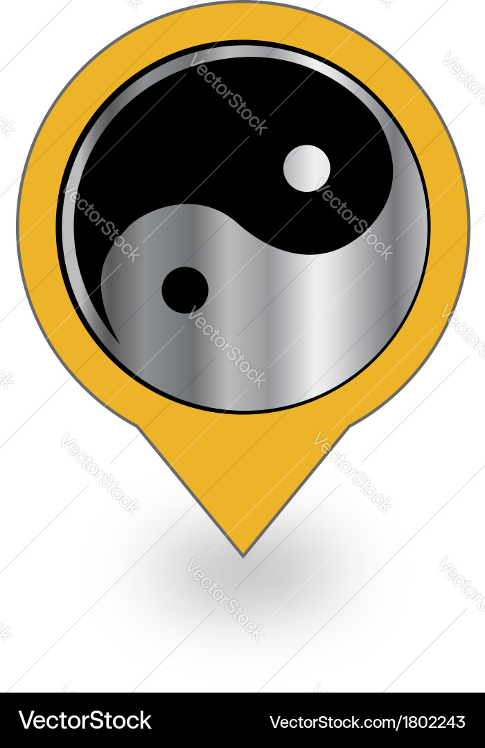 Placement with ying and yang symbol Vector Image