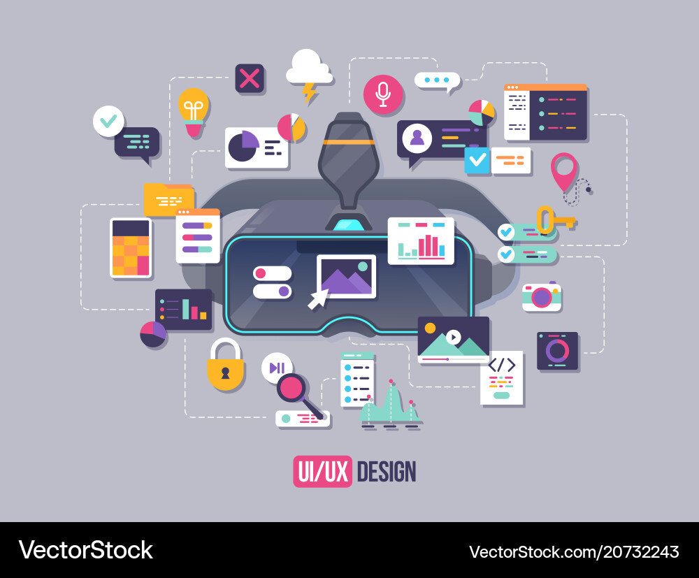 Process of developing interface for virtual Process of developing interface for virtual vector image
