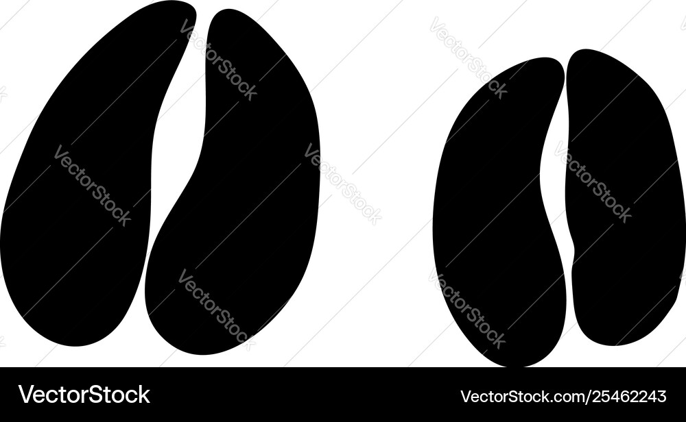 Red deer footprint Royalty Free Vector Image - VectorStock