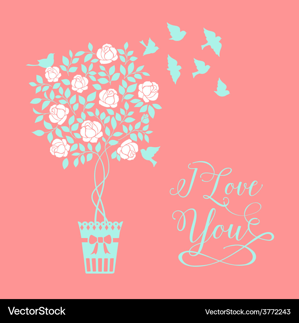 Romantic card Royalty Free Vector Image - VectorStock