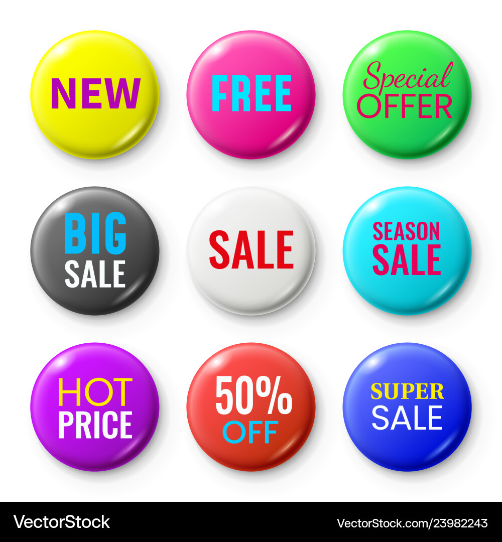 Sale badges buttons special offer shop button Sale badges buttons special offer shop button vector image