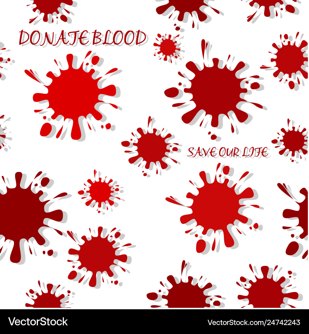 Seamless pattern with red colored ink blots Seamless pattern with red colored ink blots vector image