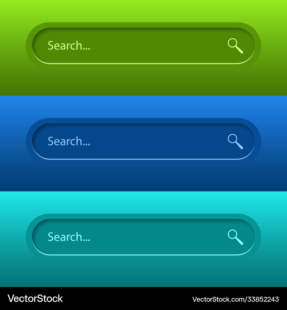 Search bar for ui design and web site Search bar for ui design and web site Vector Image