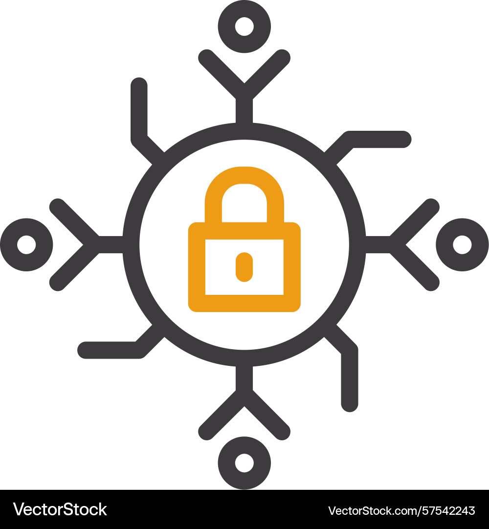 Secure connection two color icon Vector Image
