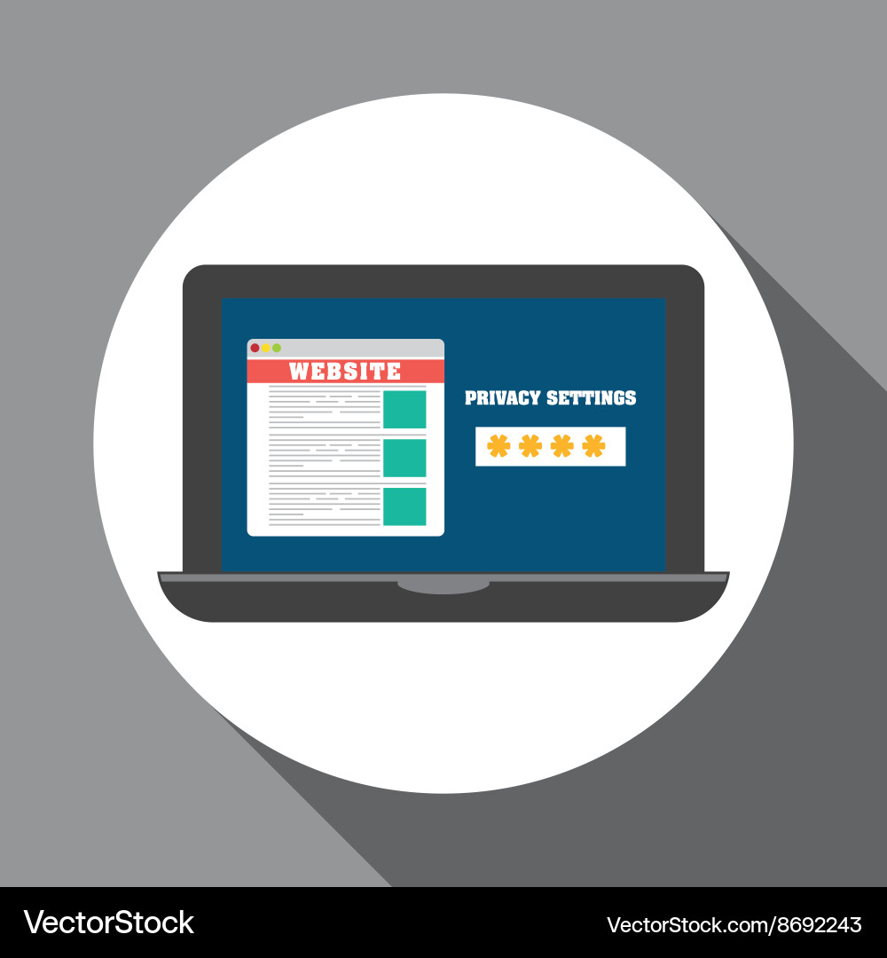 Security system design technology vector image