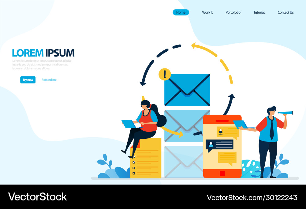 Send instant messages and emails reload Send instant messages and emails reload vector image