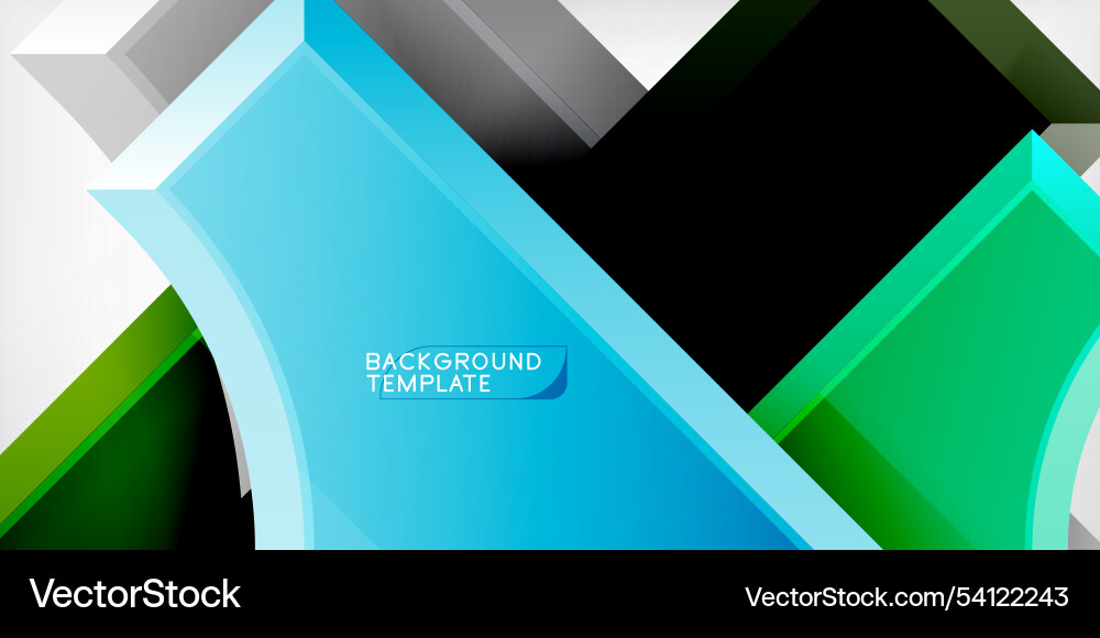 Square arrow shapes with round elements Vector Image