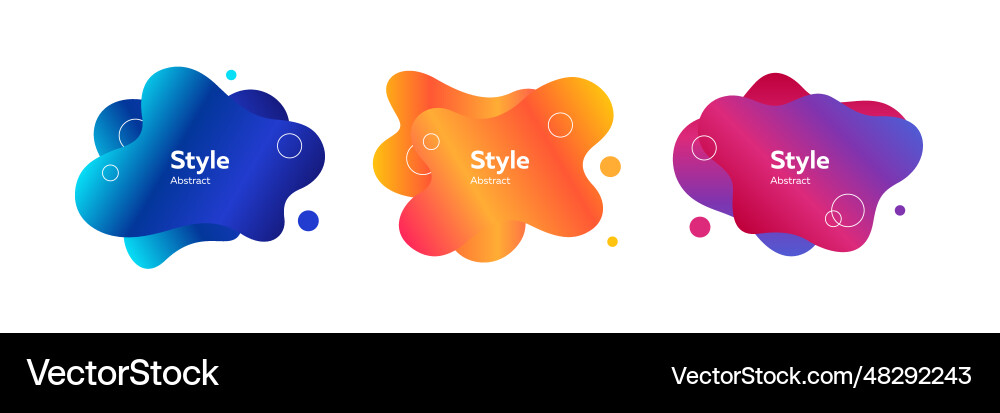 Trendy minimal abstract design set Vector Image