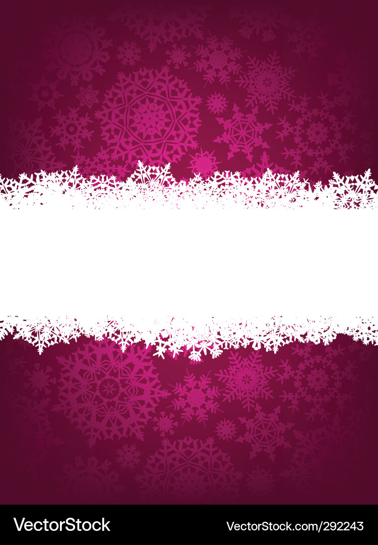 Winter Snowflake Background Vector Image