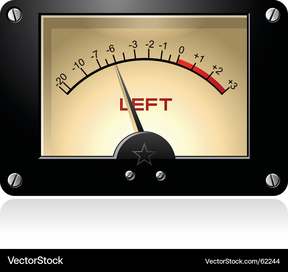 Analog Signal Meter - Retro Style vector image