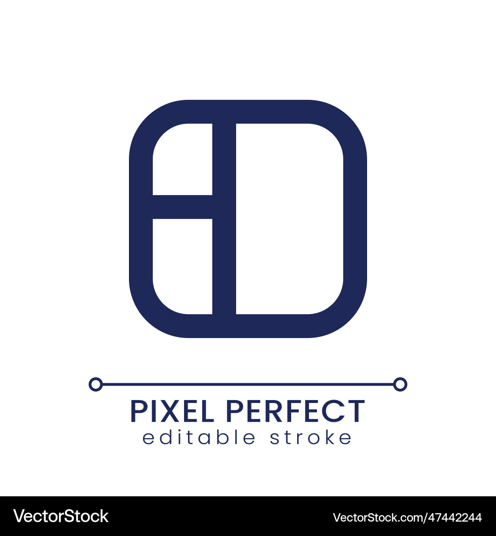 Collage pixel perfect linear ui icon Collage pixel perfect linear ui icon vector image