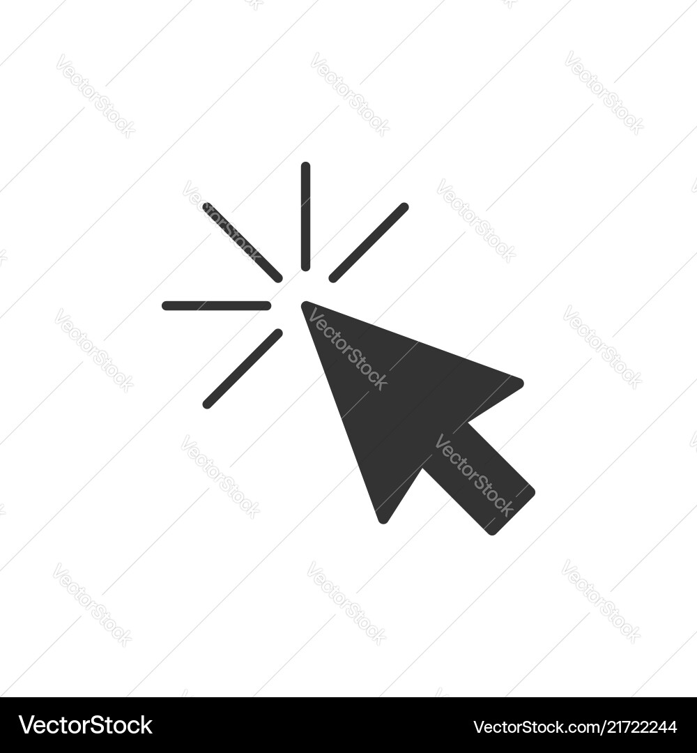 Computer mouse cursor icon in flat style arrow Computer mouse cursor icon in flat style arrow vector image