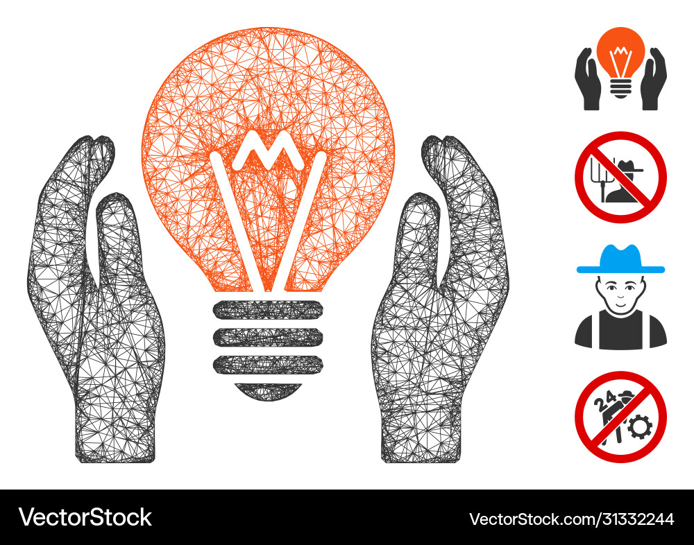 Electrician web mesh Electrician web mesh vector image
